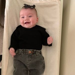 Zara Baby black mock neck sweater size 6-9 months